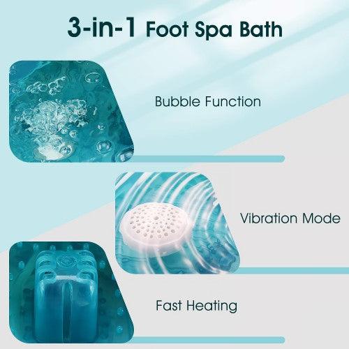 MaxKare Foot Spa Bath Massager with Heat, Bubbles; Vibration, 4 Massage Rollers (Green) - Toytexx MaxKare Foot Spa Bath Massager with Heat, Bubbles; Vibration, 4 Massage Rollers (Green) - Toytexx